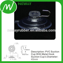 Convenable 45mm Metal Hook Suction Cup PVC